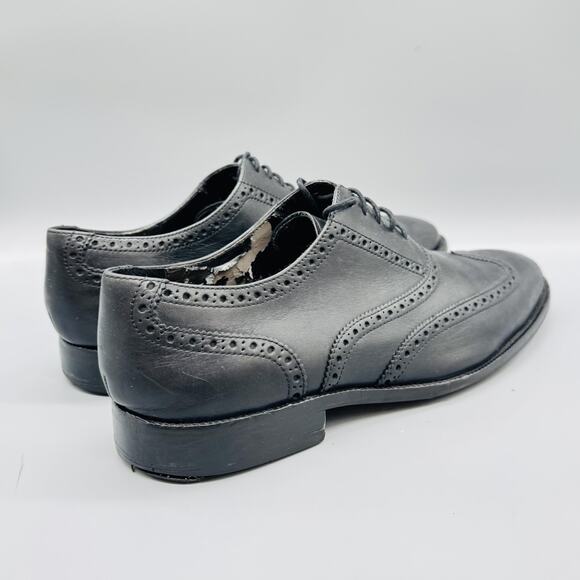 Cole Haan Shoes Mens 11.5 Black Leather Wingtip Oxford Dress Brogue Classic main image 5
